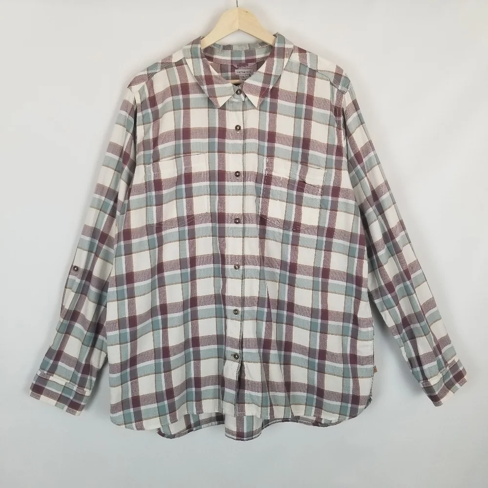 Carhartt Plaid Button‎ Down Front Shirt XXL 100% Cotton